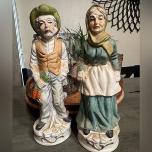 Vintage Homco Home from the Market Old Woman and Man